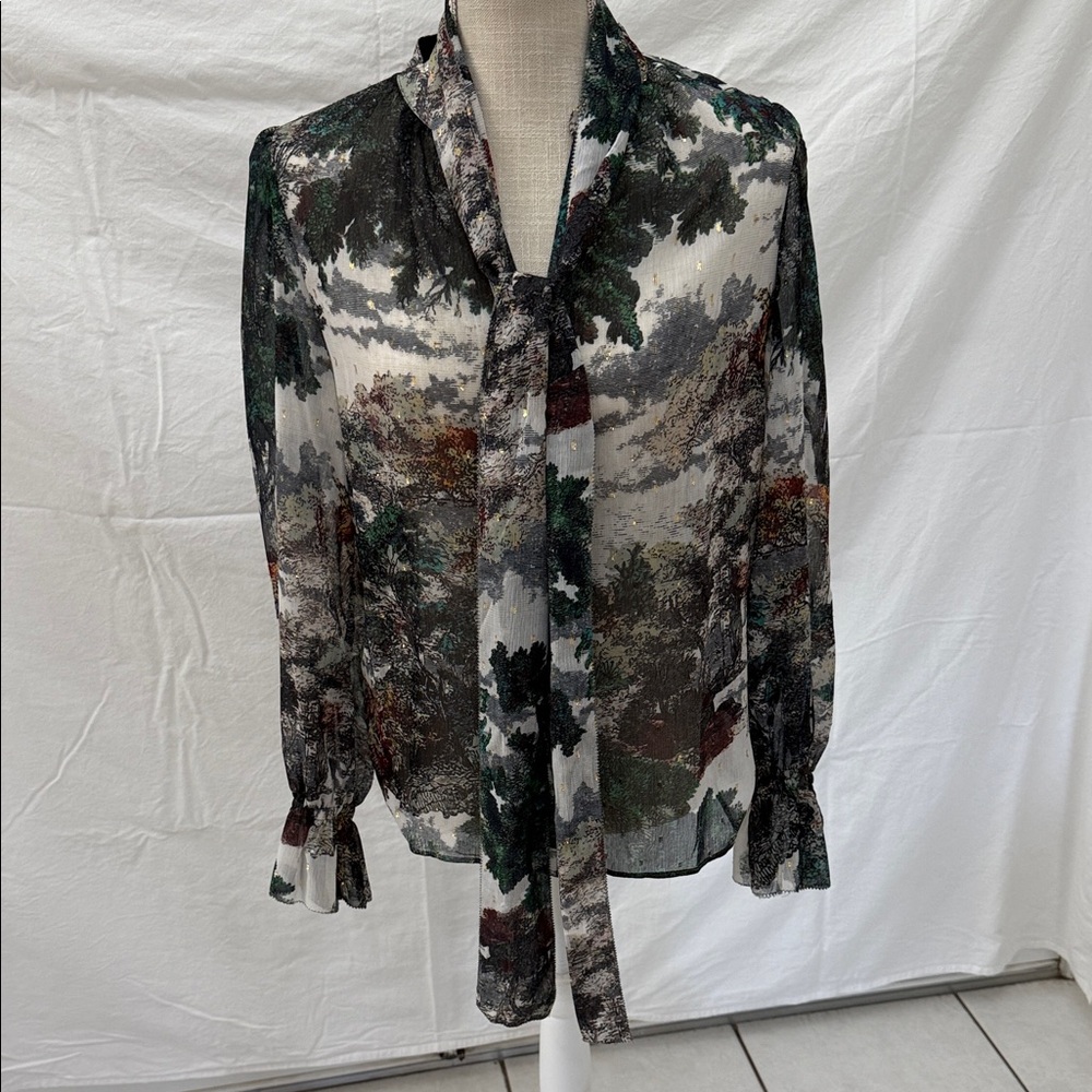 White House Black Market Multicolor Patterned Shirt